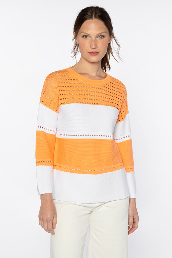 Textured Wide Stripe Pullover