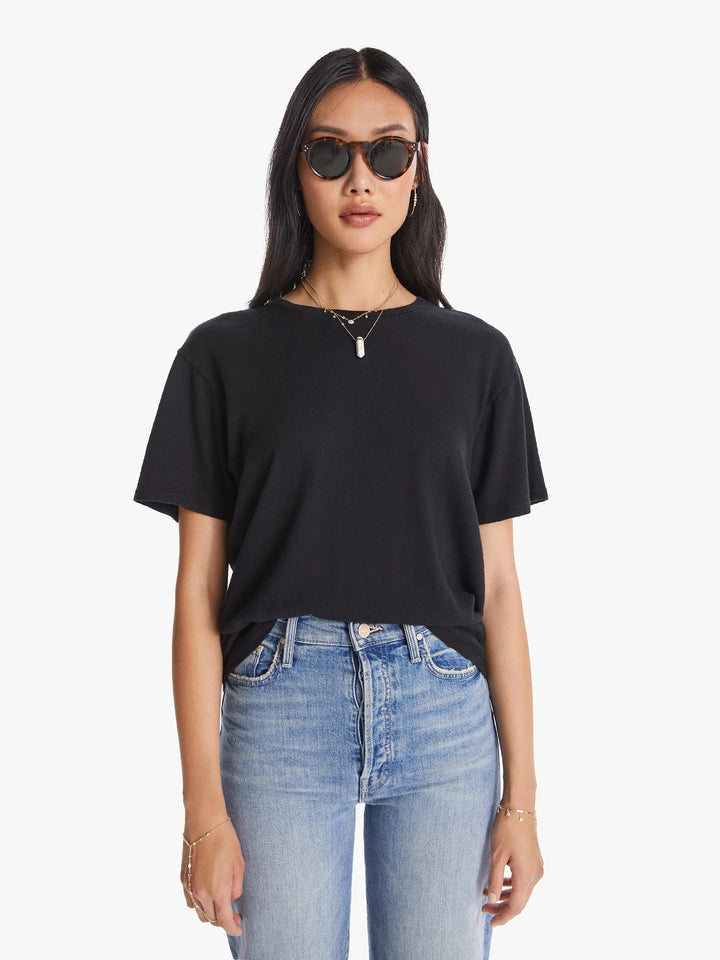 MOTHER THE ROWDY SLOUCHY TEE BLACK
