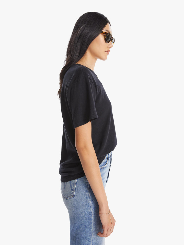 MOTHER THE ROWDY SLOUCHY TEE BLACK