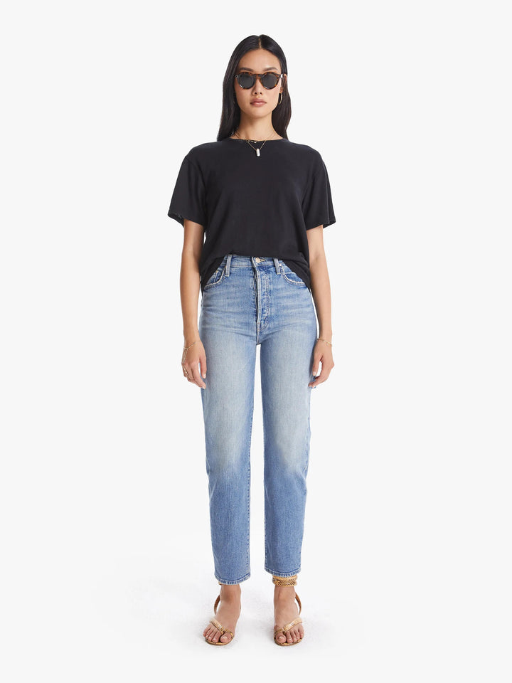MOTHER THE ROWDY SLOUCHY TEE BLACK