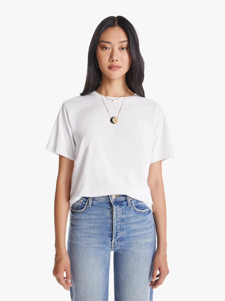 MOTHER THE ROWDY SLOUCHY TEE WHITE
