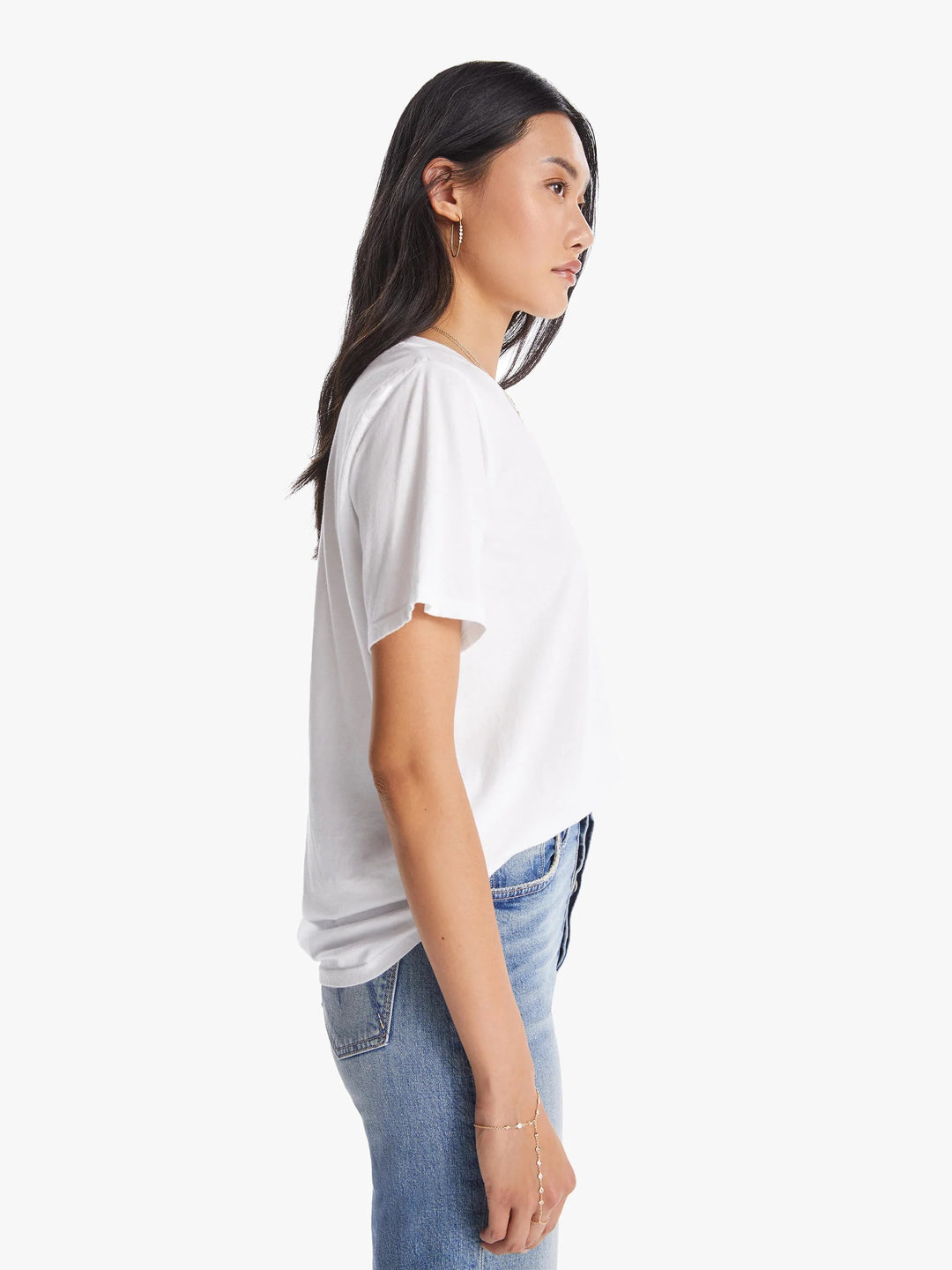 MOTHER THE ROWDY SLOUCHY TEE WHITE