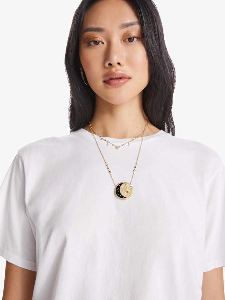MOTHER THE ROWDY SLOUCHY TEE WHITE