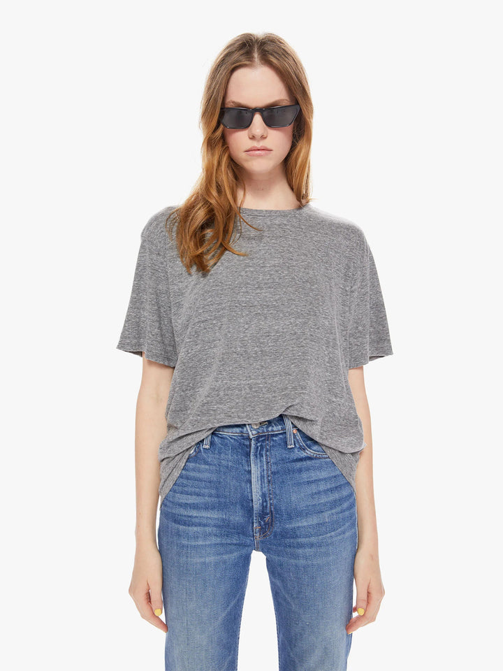 MOTHER THE ROWDY SLOUCHY TEE HEATHER GREY