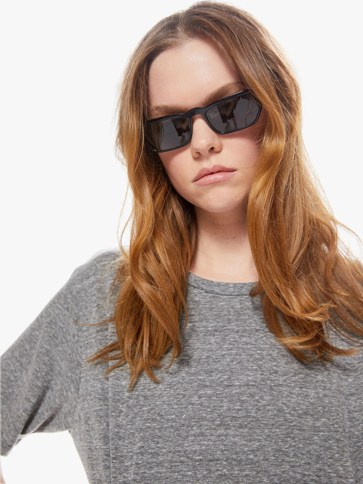 MOTHER THE ROWDY SLOUCHY TEE HEATHER GREY