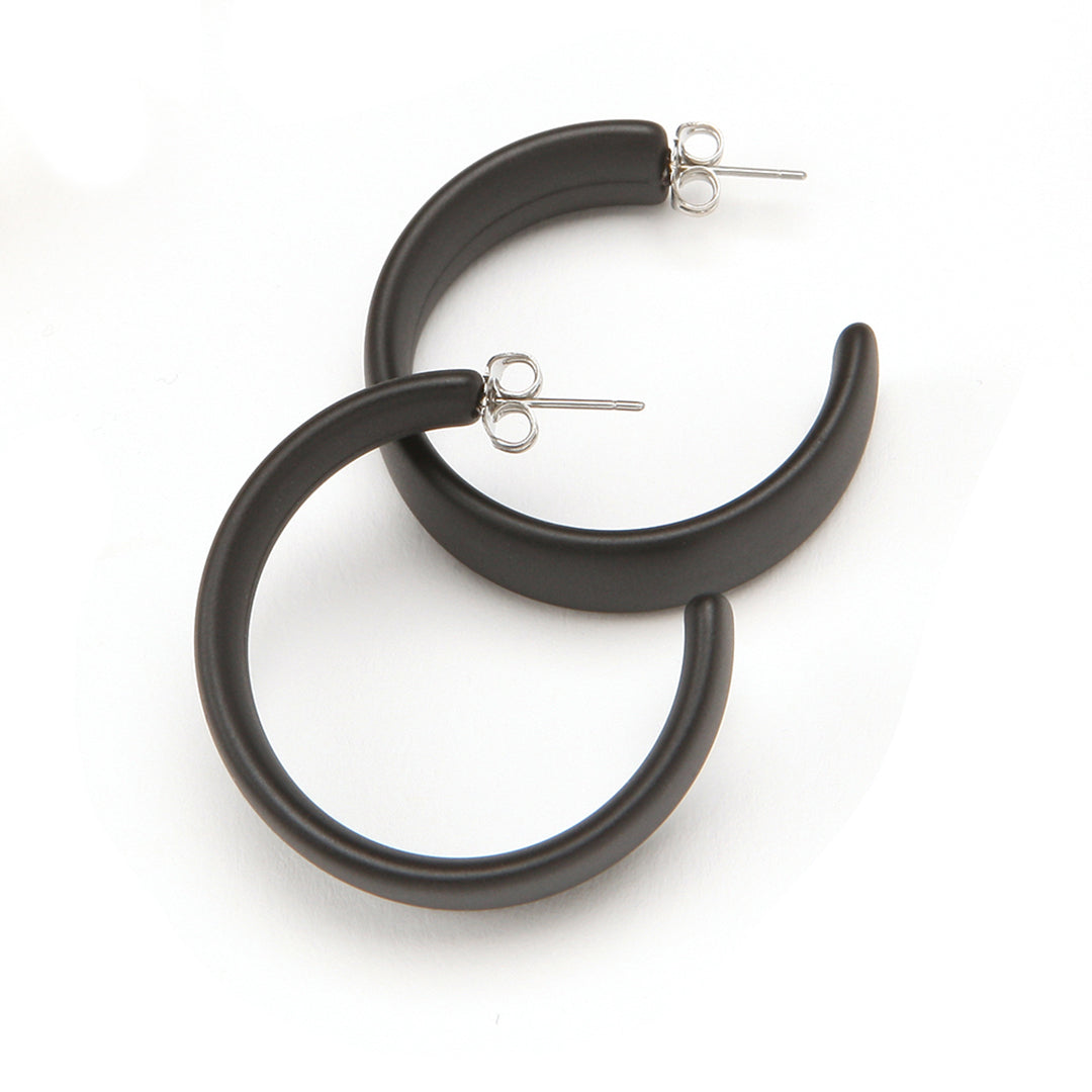 Pono Camille Barile Earring in Matte Black