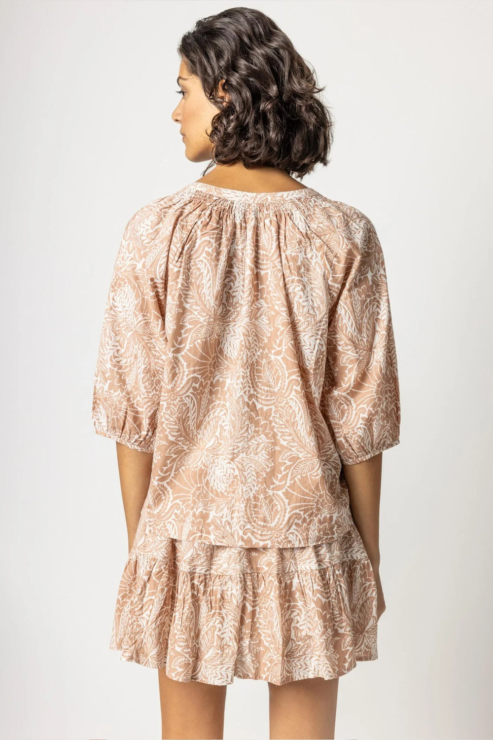 Printed Voile Long Sleeve Shirt