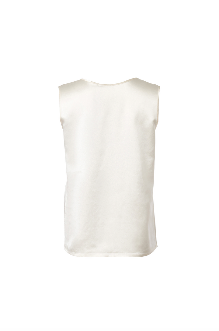 Silk Reversible Tank Top In White