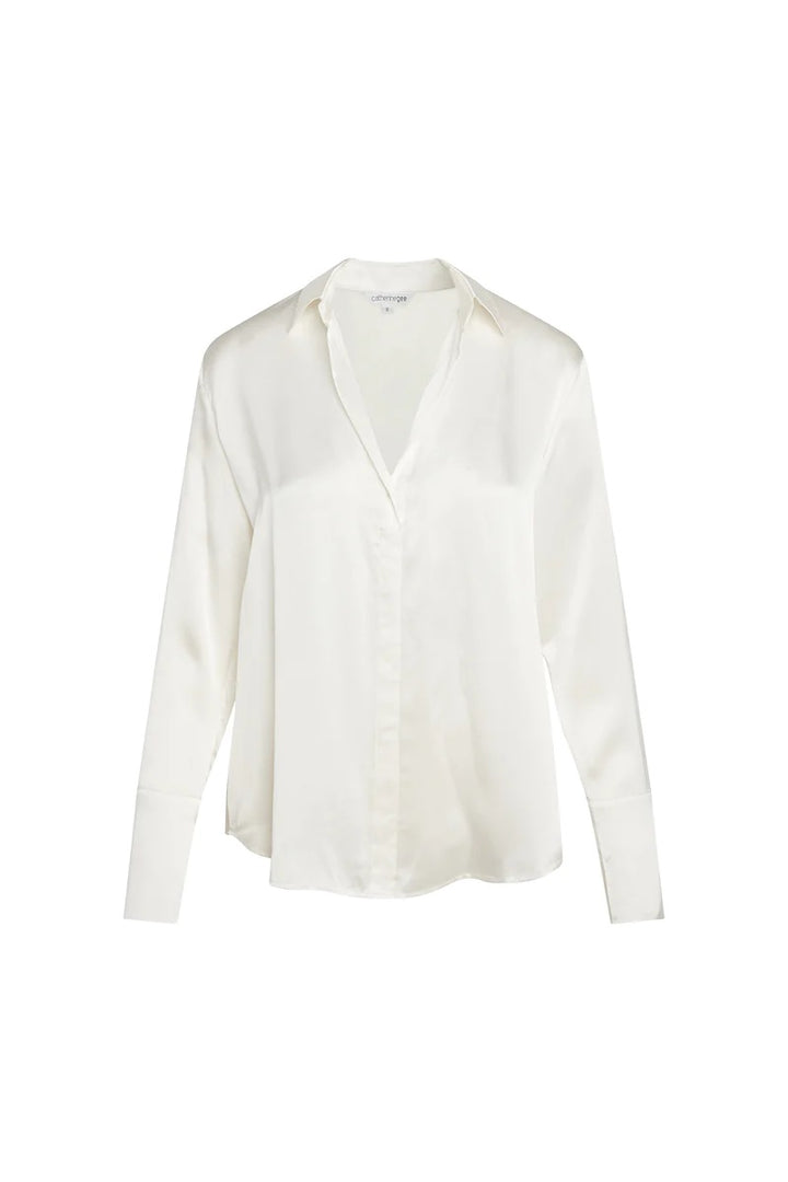 Silk Printed Shirt - White