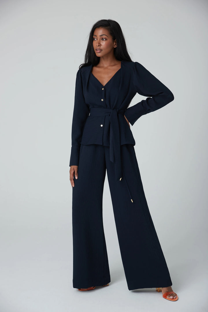 Wide Leg Pant with Drawstring
