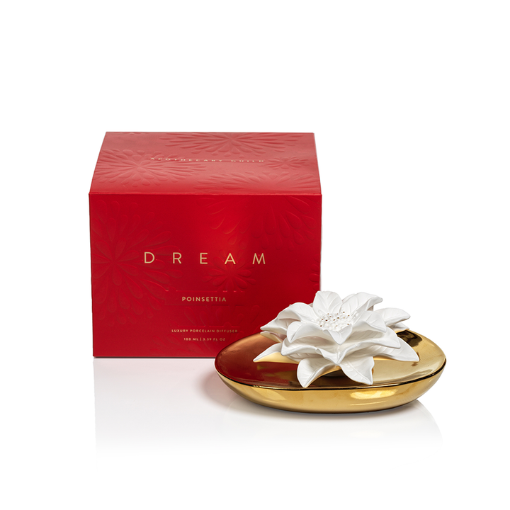 Zodax Dream Holiday Porcelain Diffuser Poinsettia