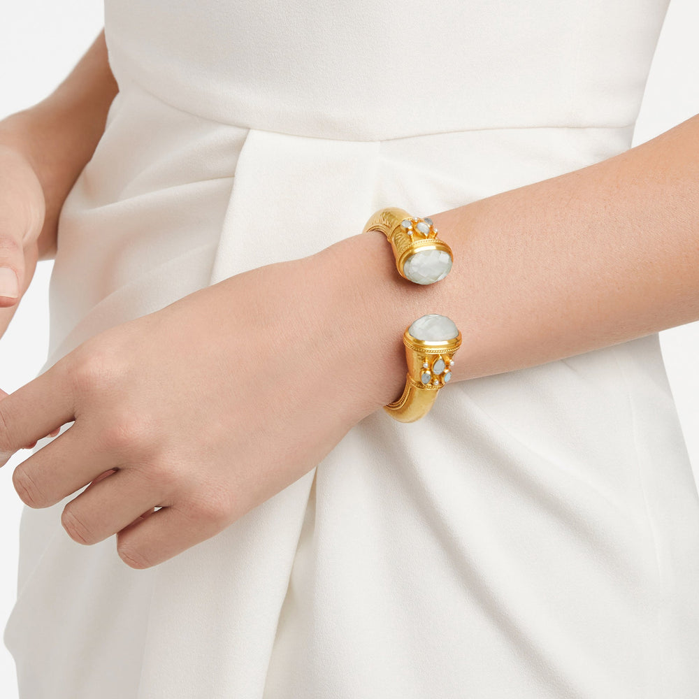 Cannes Cuff - Iridescent Chalcedony Blue