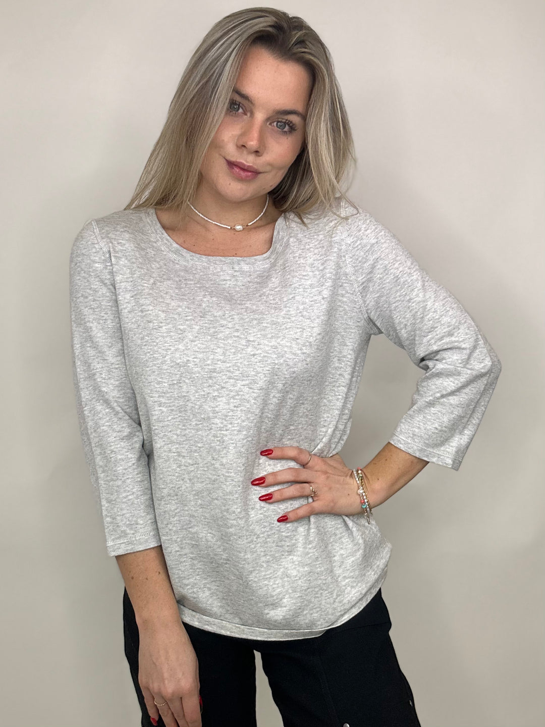 classic pima 3/4 sleeve tee