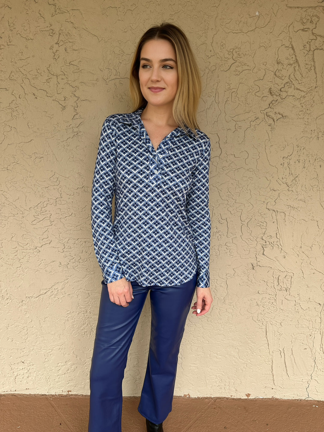 Blue Multi Printed Blouse