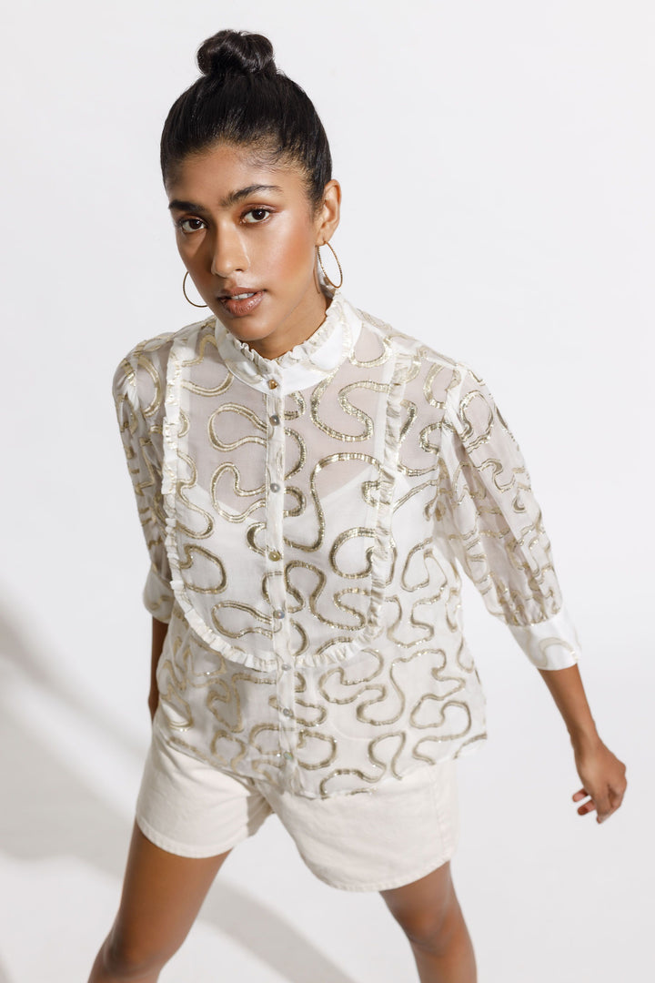 PERLA GOLD LUREX TOP