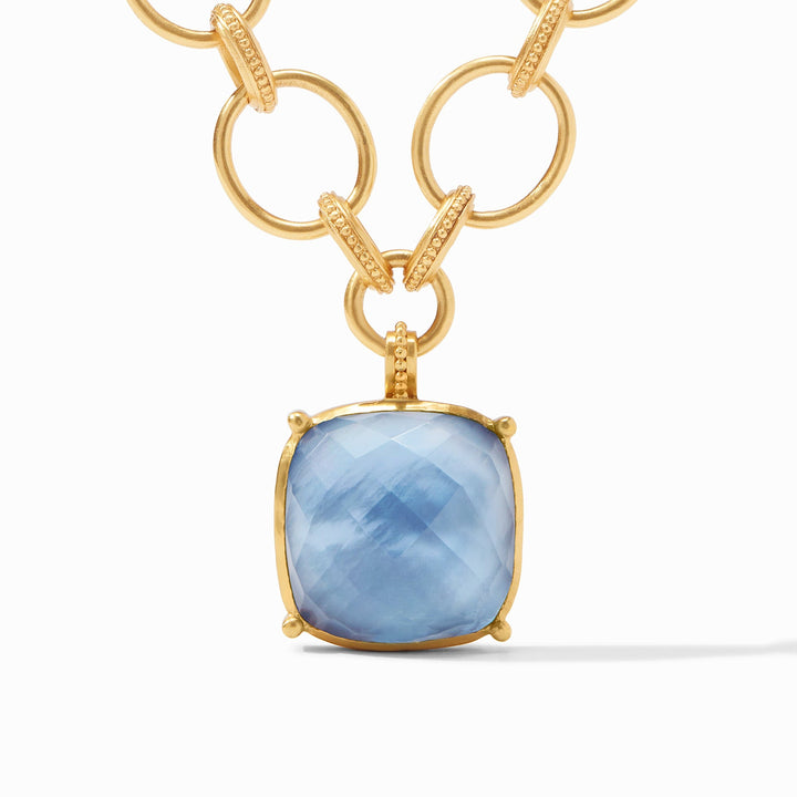 Antonia Statement Necklace Chalcedony Blue