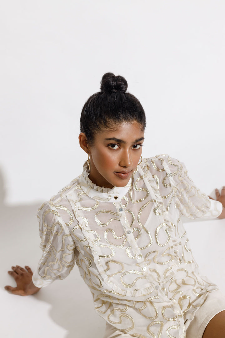 PERLA GOLD LUREX TOP