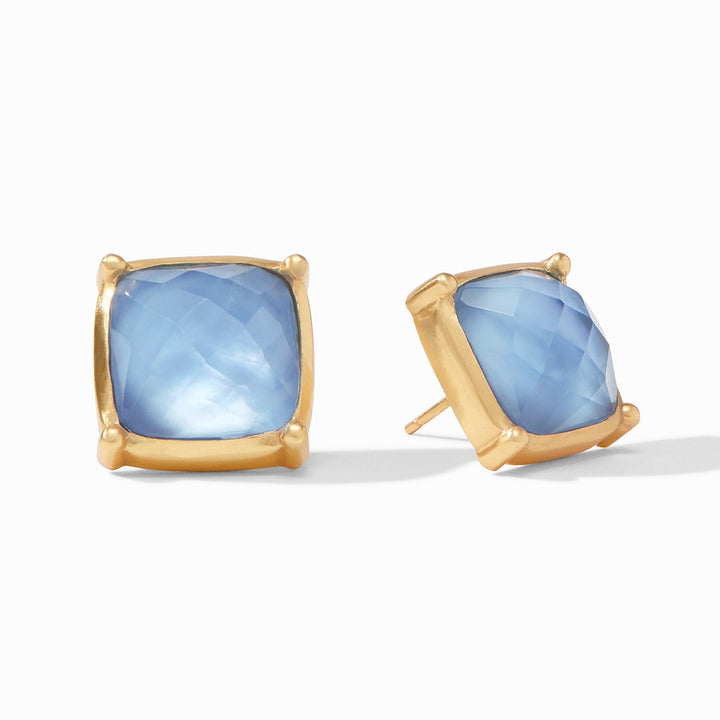 Antonia Statement Stud Chalcedony Blue