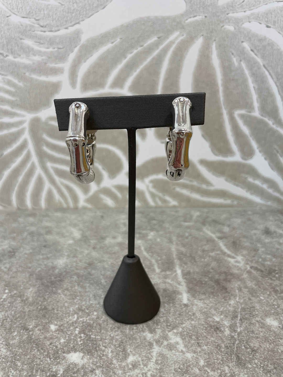 Simon Sebbag Silver Bamboo Hoop Clip Earring