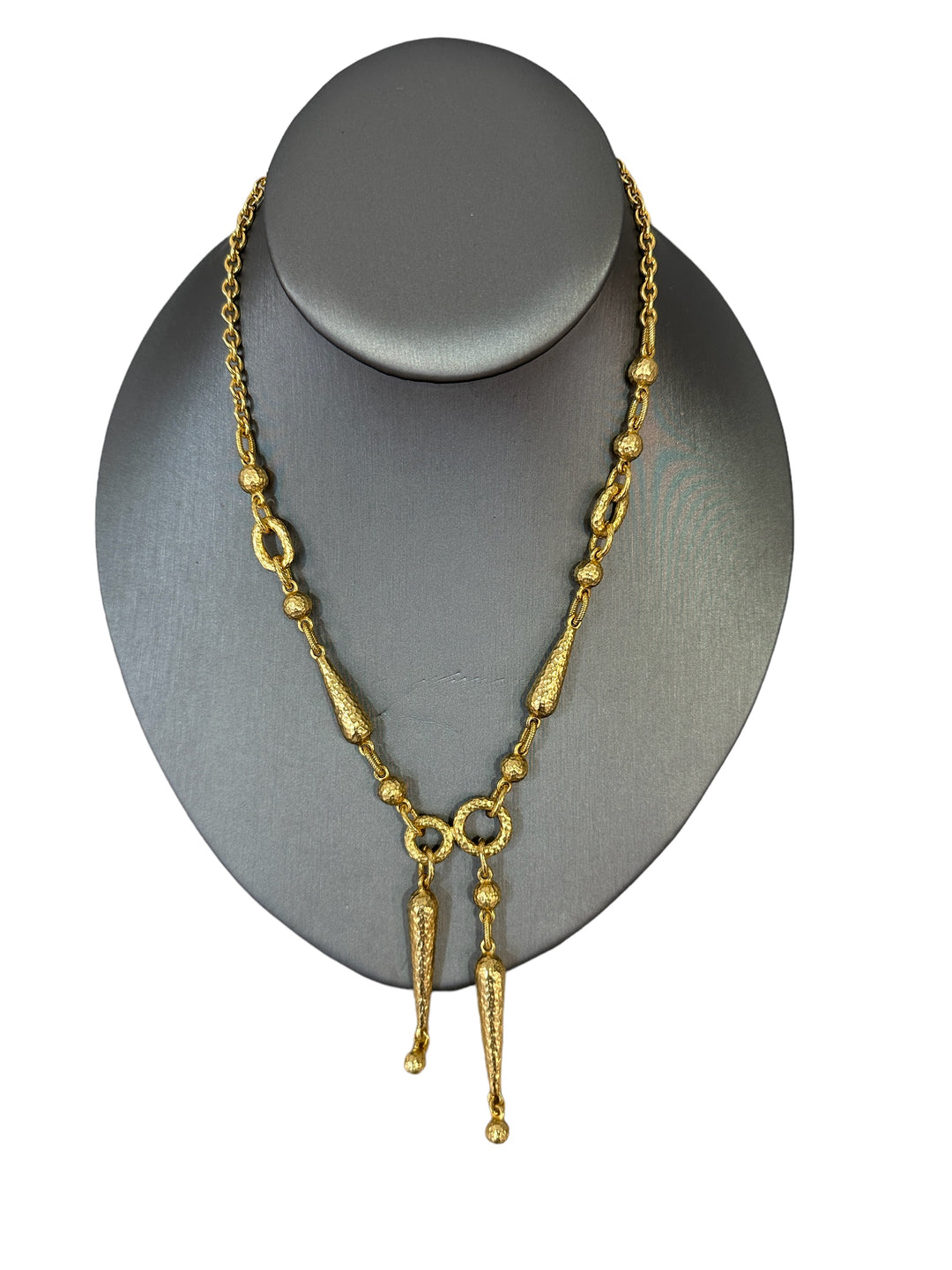 Gold Y Drop Necklace