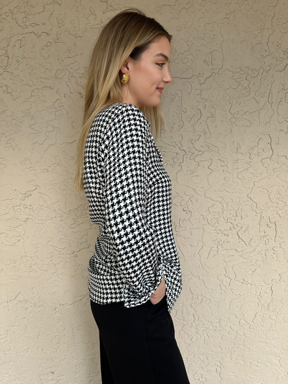 Houndstooth Blouse