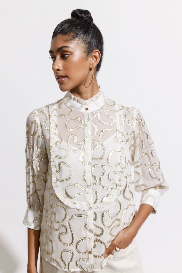 PERLA GOLD LUREX TOP