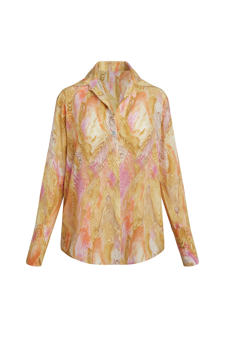Silk Printed Shirt - Topo