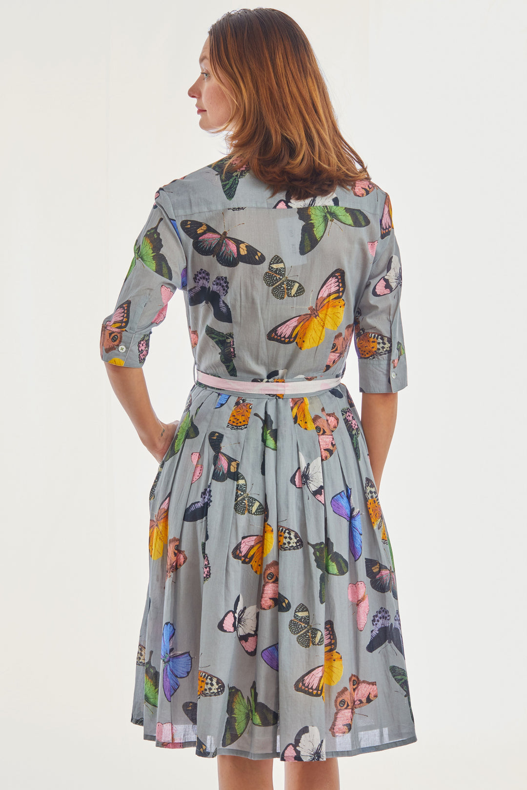 Mrs Maisel Dress With Butterflies - Grey
