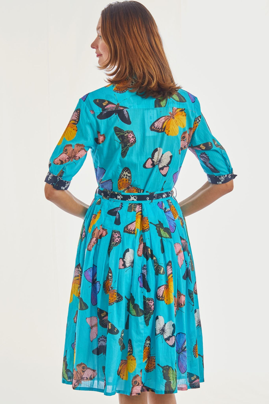 Dizzy Lizzie Mrs Maisel Dress Turquoise Butterflies