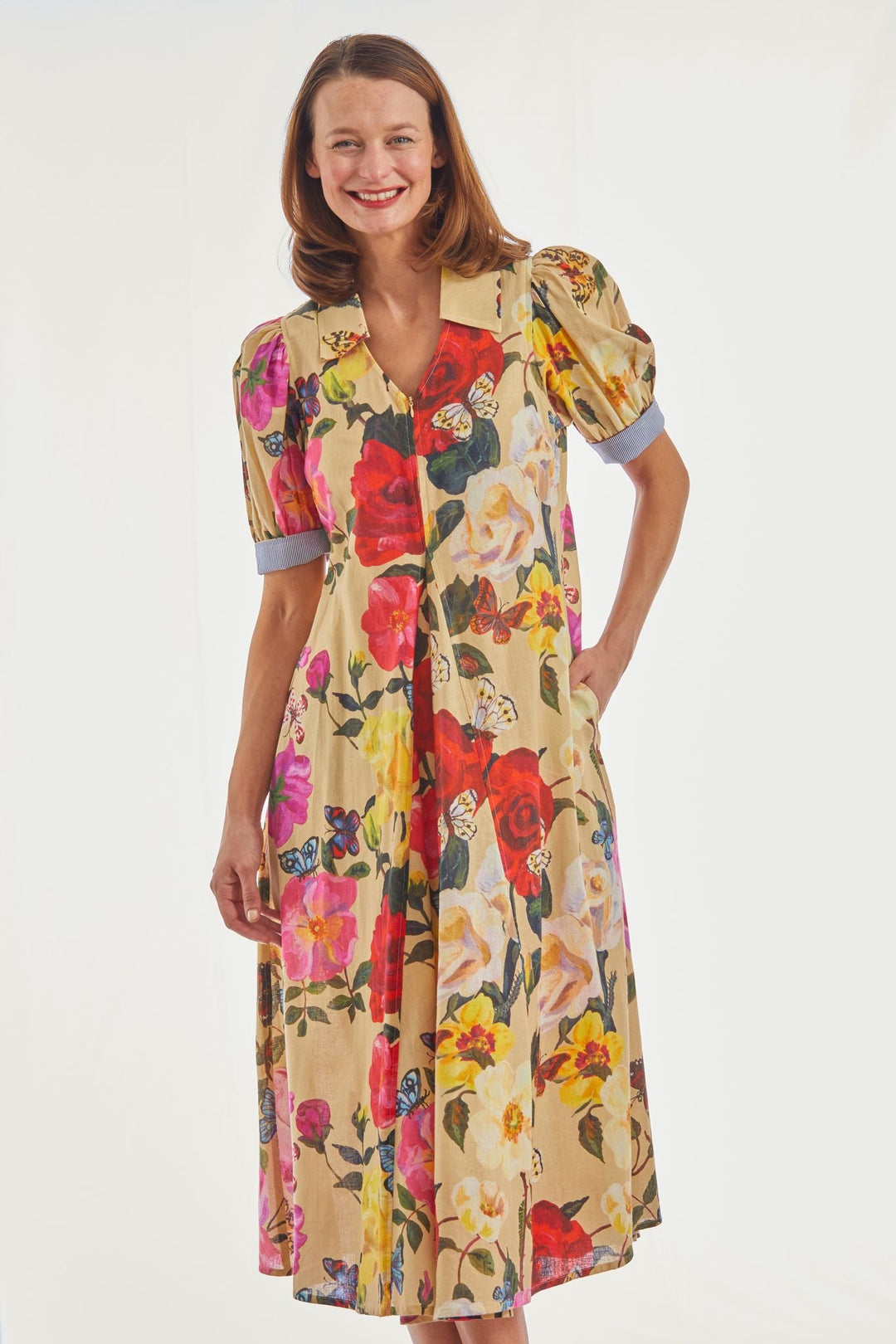 Dizzy Lizzie Montauk Dress Vintage Floral Print