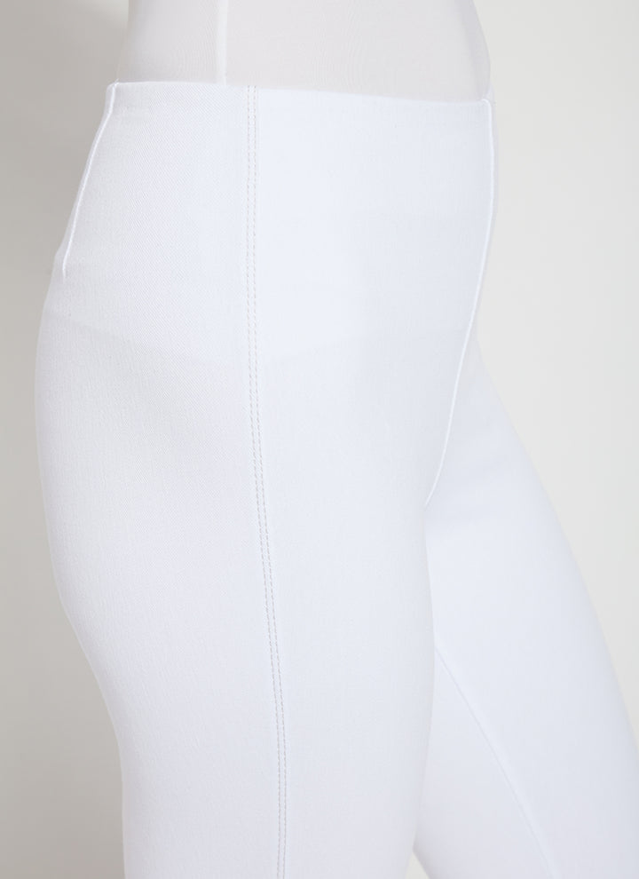 Lysse Denim Cuffed Zip Crop in White